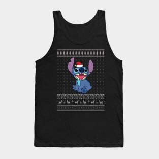 Lilo And Stitch Christmas Knit Pattern Tank Top